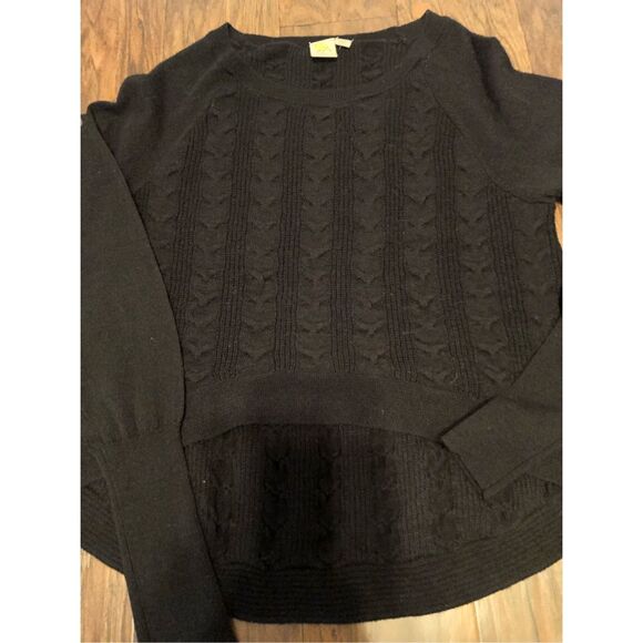 Antropología Yellow Bird Cable Knit 99%Wool Sweater SZ S - Picture 8 of 10